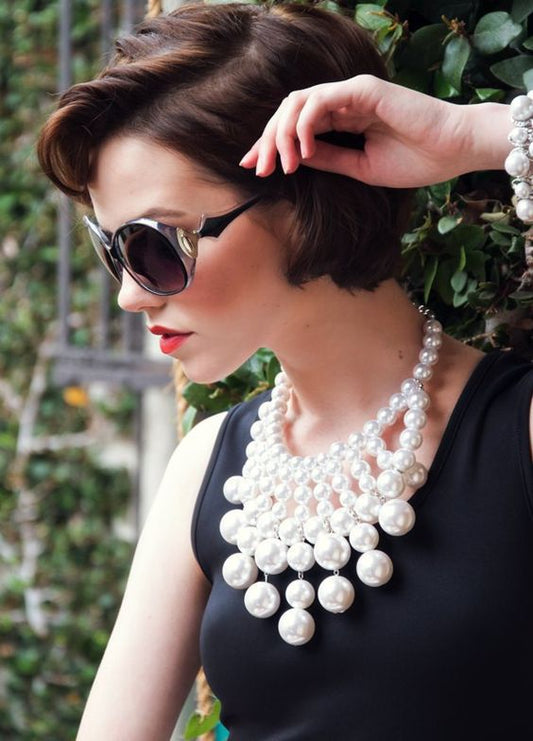 Pearl Statement Necklace Set