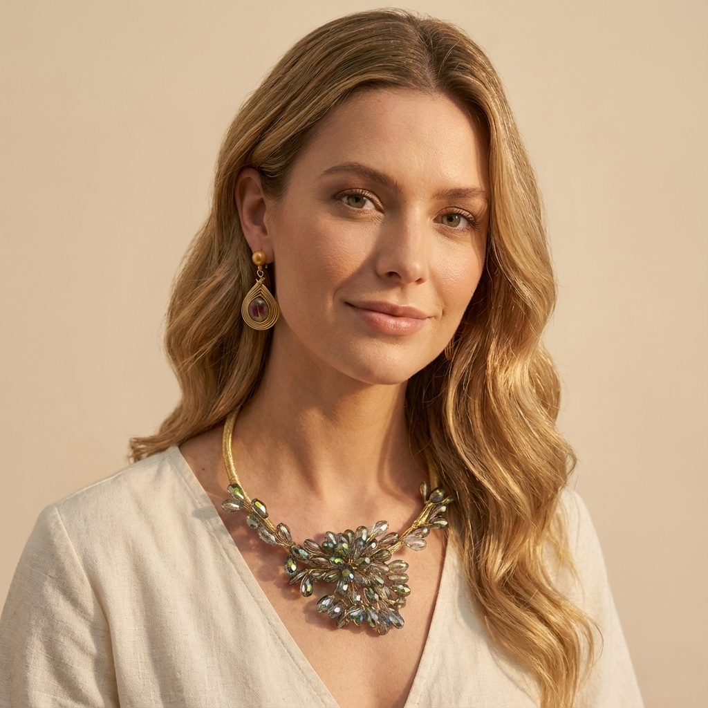 Aurora Borealis Wrapped Wire Statement Earrings