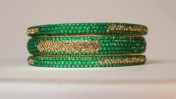Sundar Bangles • Taj Emerald: Medium/large