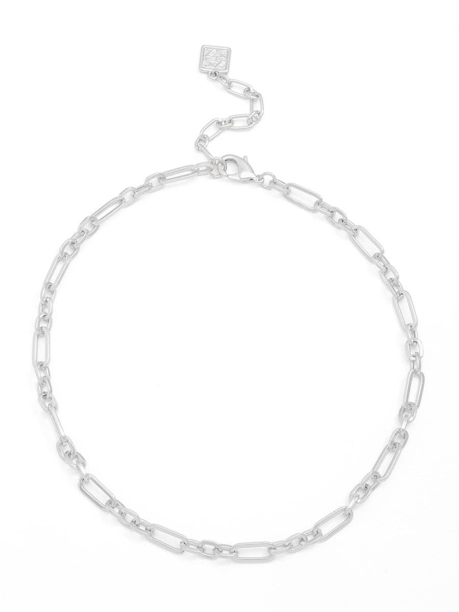 18K Gold-Plated Paperclip Collar Necklace