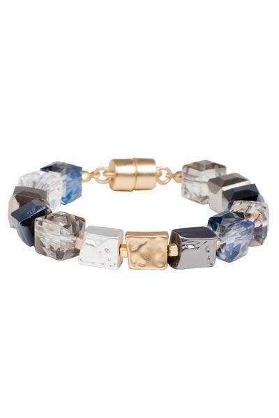 Faceted Bead Stone Bracelet