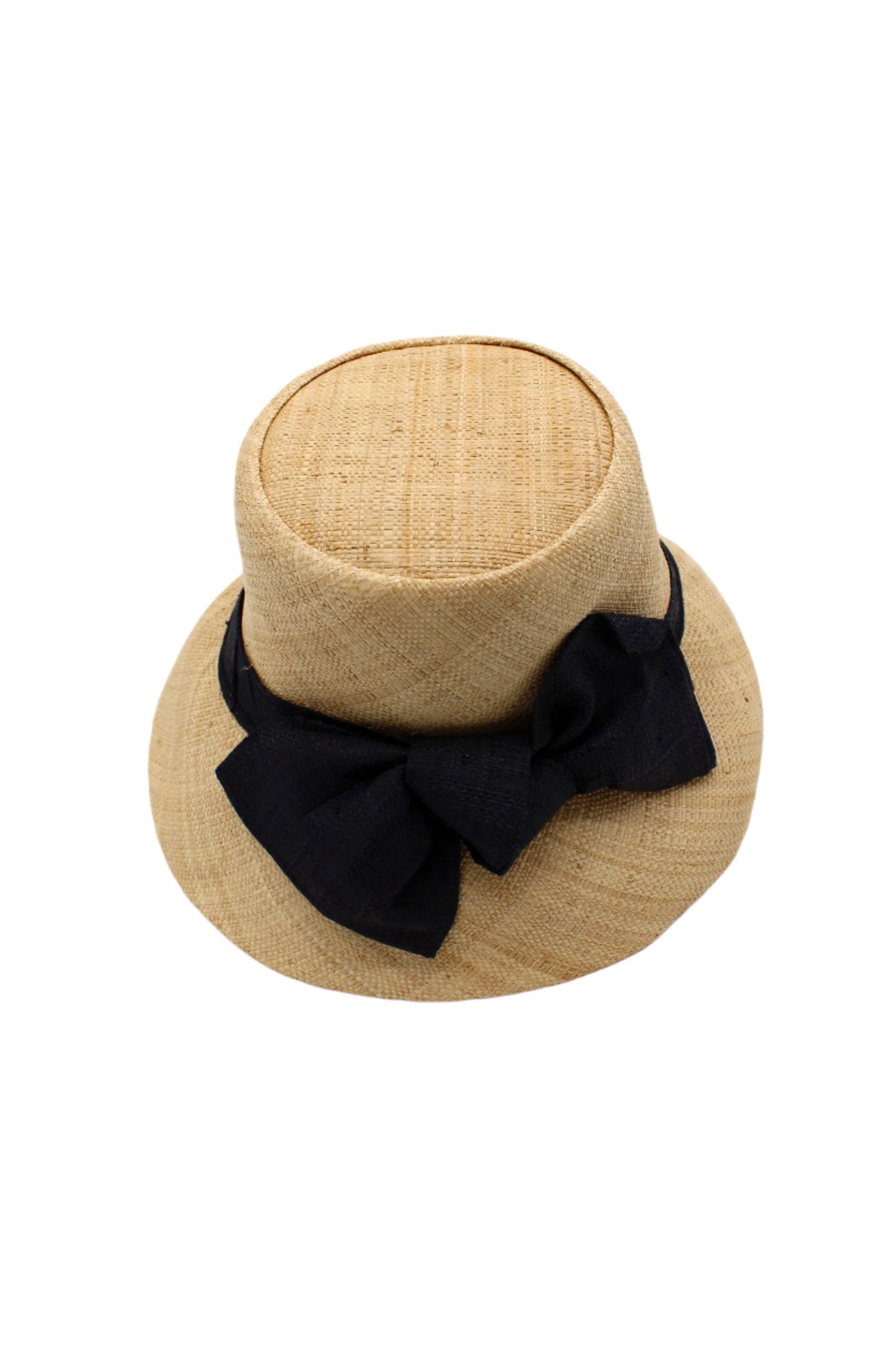 Cara 3" Brim Bucket Raffia Straw Sun Hats with Big Bow: Natural & Midori
