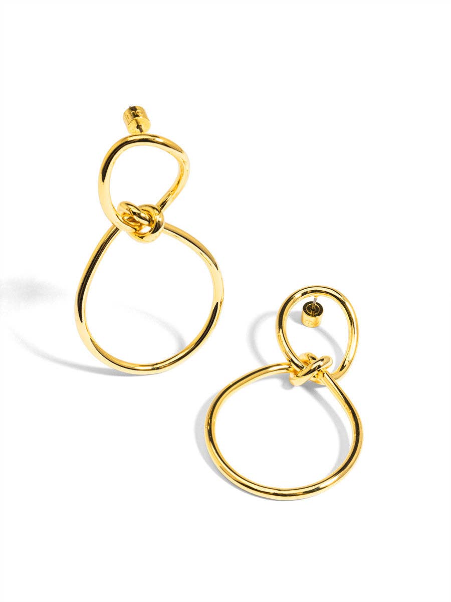 18K Gold-Plated Infinity Knot Drop Earrings
