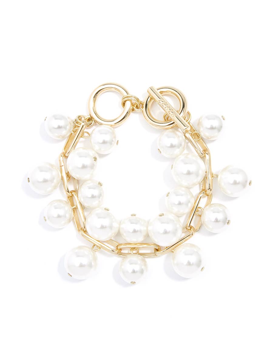 Pearl and Chain Bracelet: Pearl