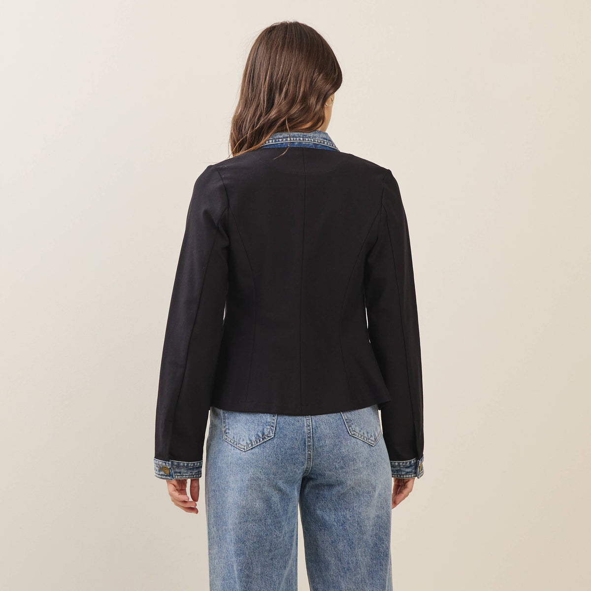 Denim Trim Blazer