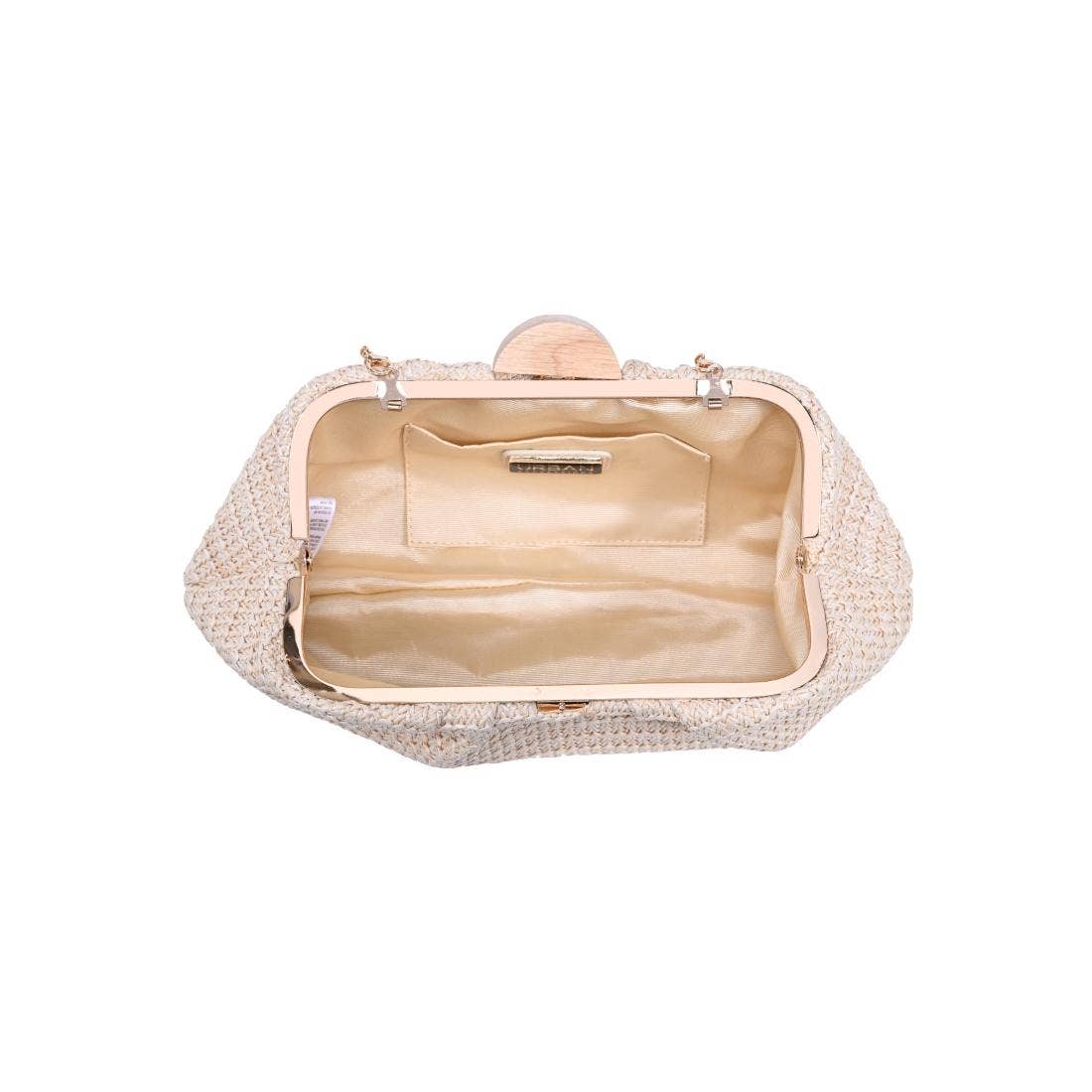 Dorothea Woven Clutch with Wooden Clasp | B'Jeweled Jewelry & Accessorie