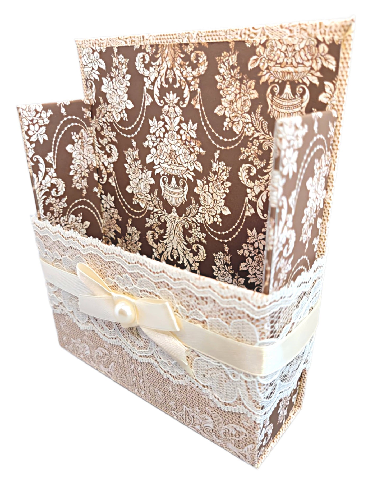 42-Pc Stationery Gift Box Set w/Desk Organizer, Vintage Lace