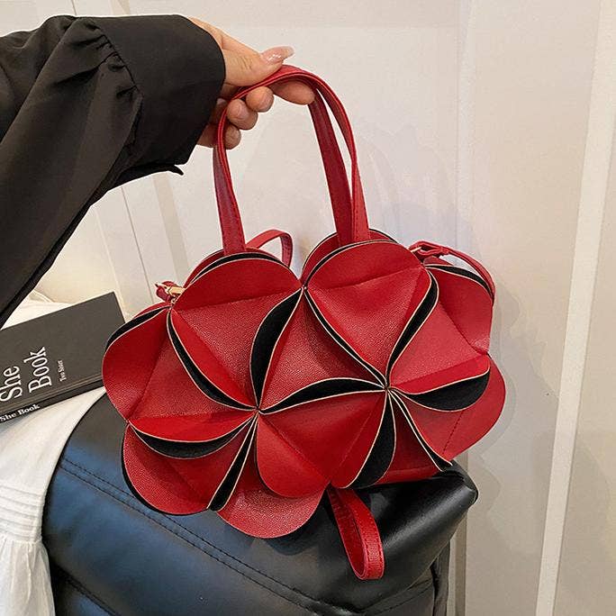 Fun Flower Handle Crossbody Bag | Chic Statement Handbag