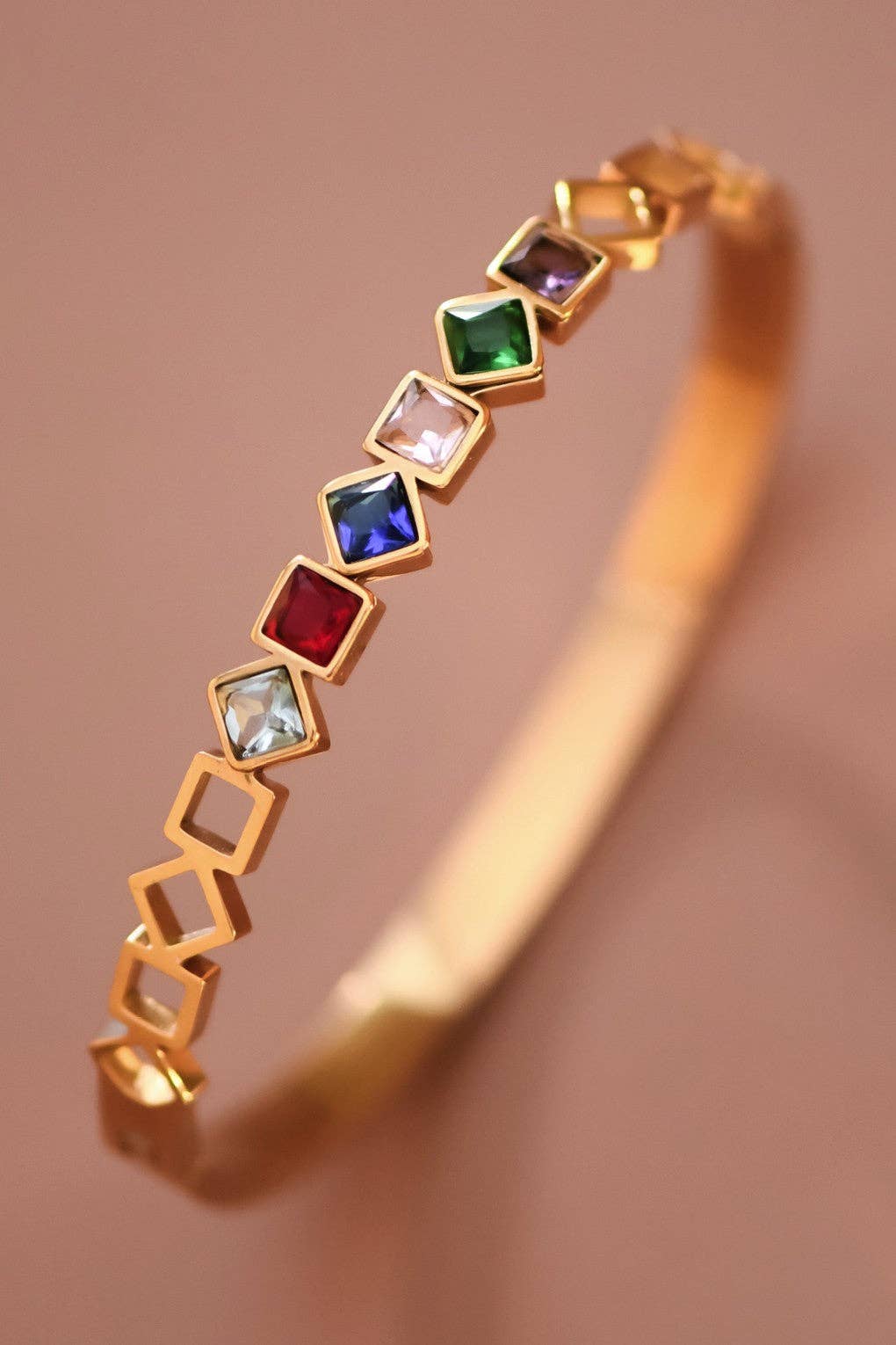 18K Gold Non-Tarnish CZ Glam Bracelet