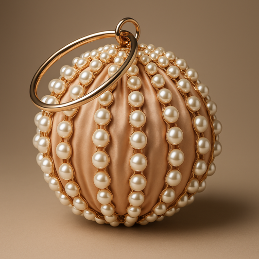 Radiant Pink Pearl Ball Handbag