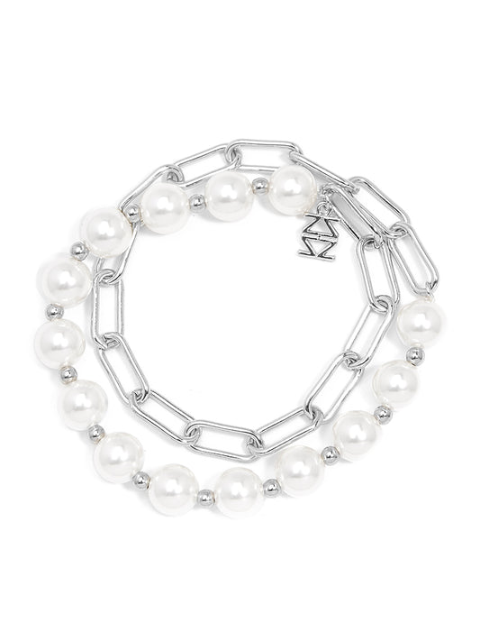 Pearl and Link Bracelet