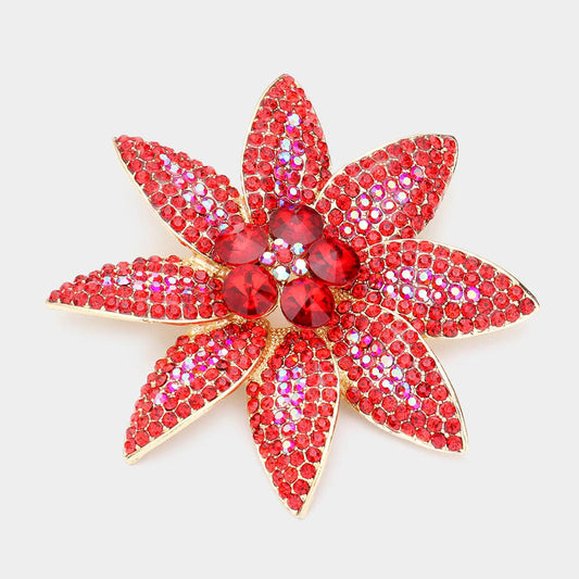 Red Flower Brooch