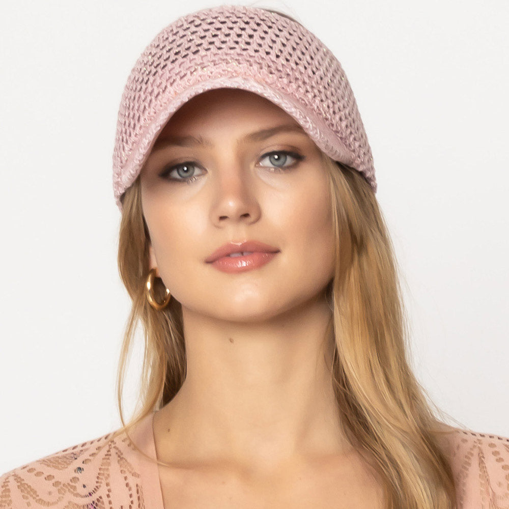 Lurex Mesh Metallic Sun Visor