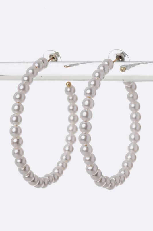 Pearl Hoop Earrings