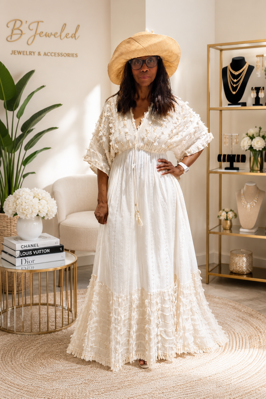 Coastal Elegance Textured Maxi Dress