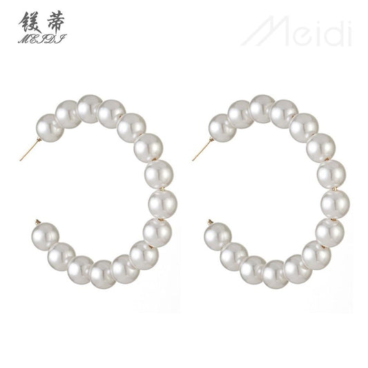 Pearl Hoop Earrings