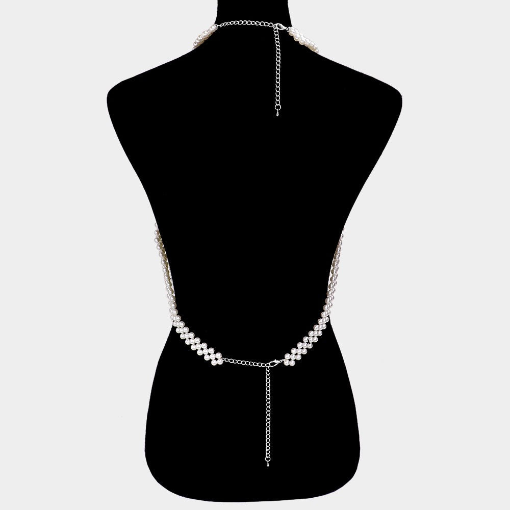 Multi-Layered Pearl Body Necklace