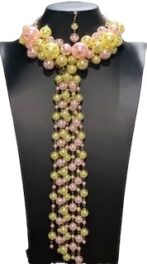 Pretty Girl Fringe Pearl Necklace Set