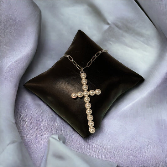 Pearl Cross Necklace