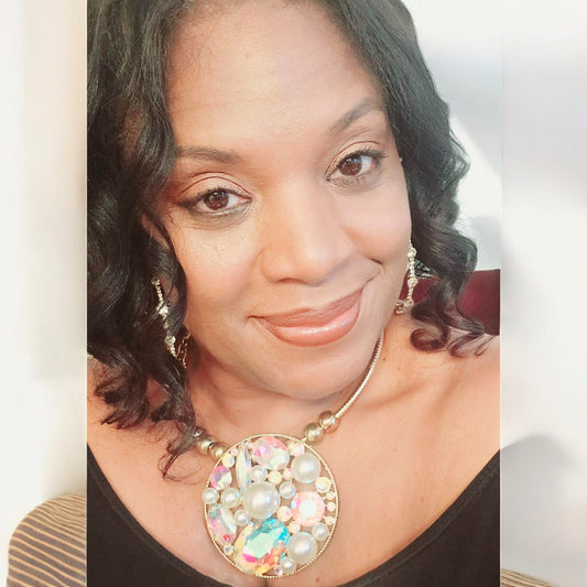 Multi-Jewel and Pearl Statement Necklace