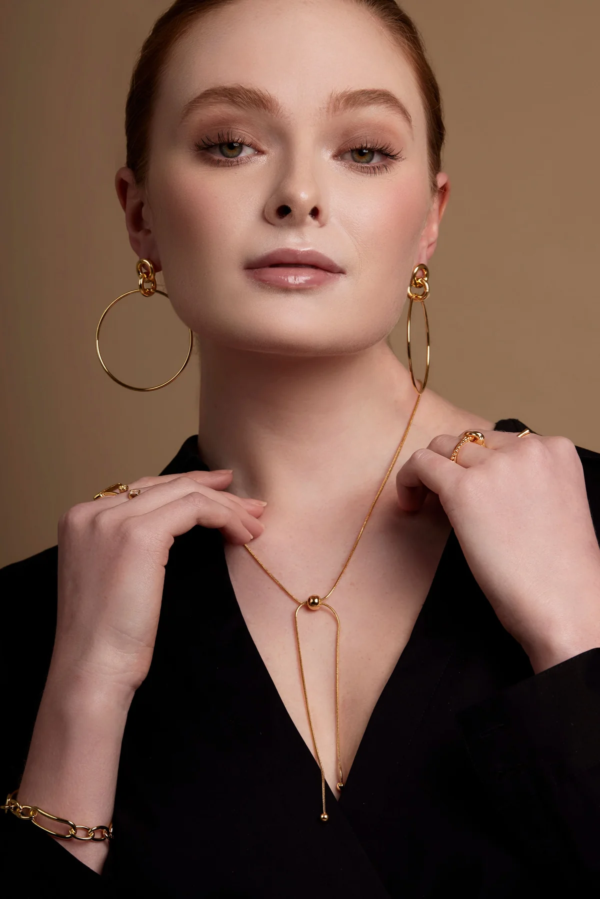 Gold Knot Hoop Earrings