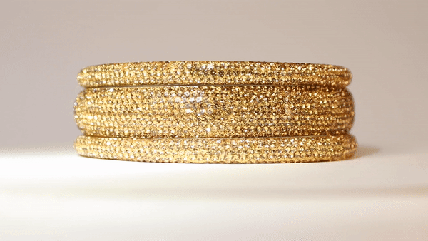 Sundar Bangles • Bollywood Gold Crystal: M/L
