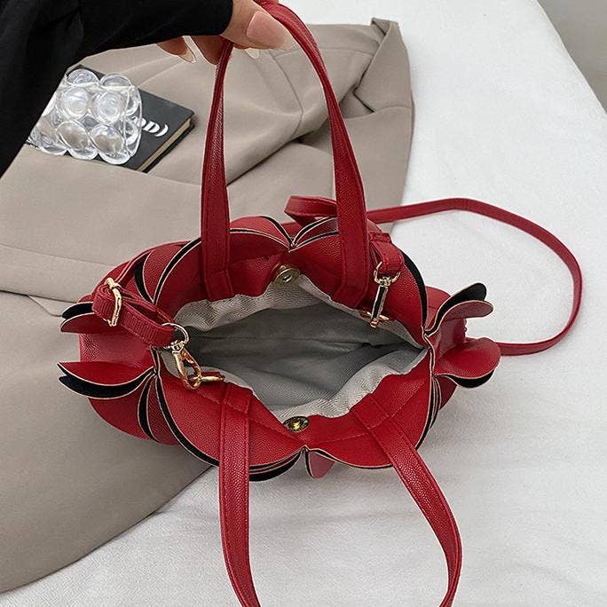 Fun Flower Handle Crossbody Bag | Chic Statement Handbag