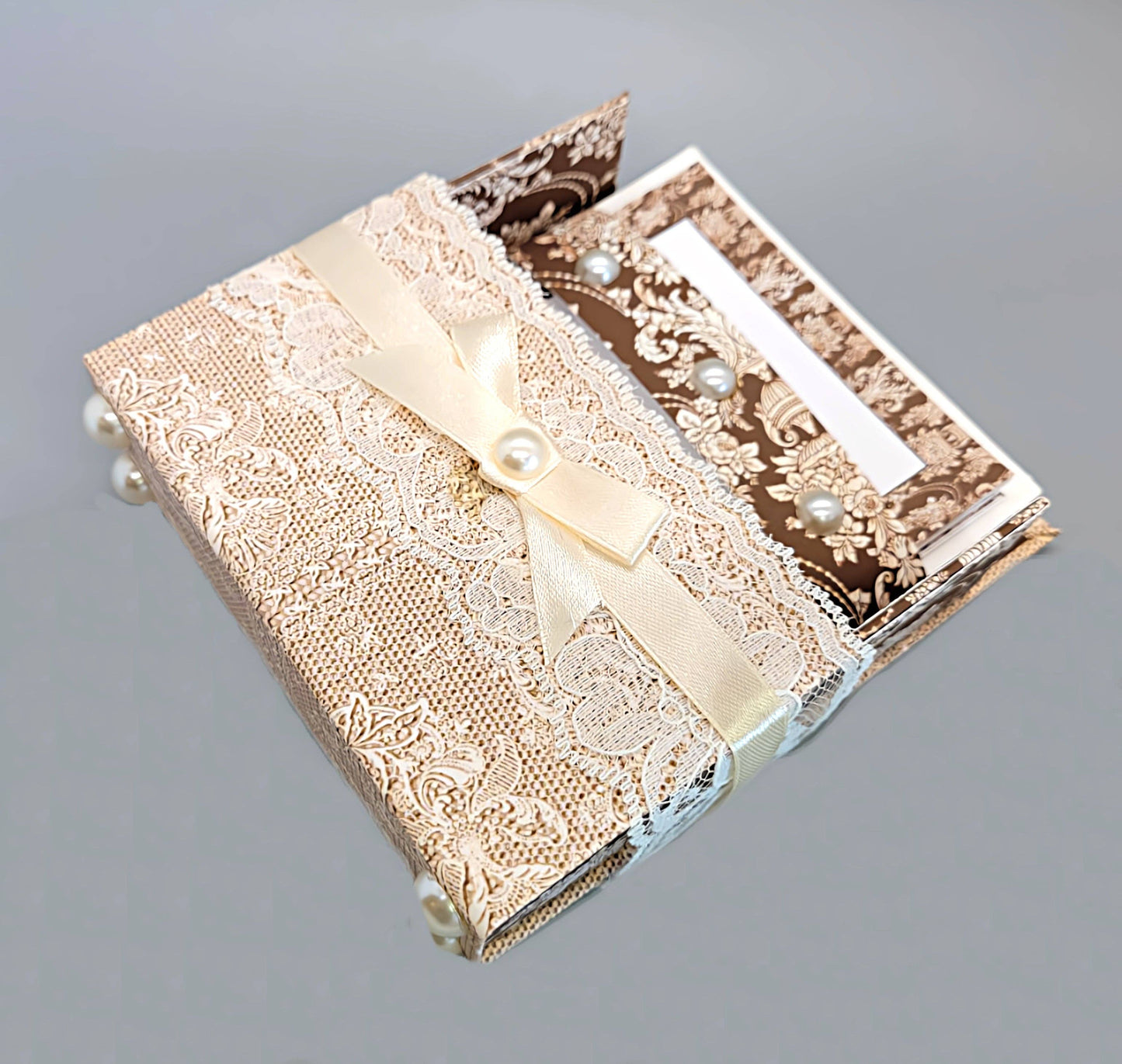 42-Pc Stationery Gift Box Set w/Desk Organizer, Vintage Lace