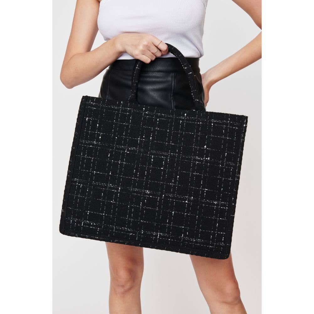 Luxe Tweed Tote Bag | Chic Women's Handbag | B'Jeweled Jewelry & Accessories