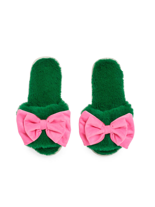 Cozy Slippers: Pink and Green