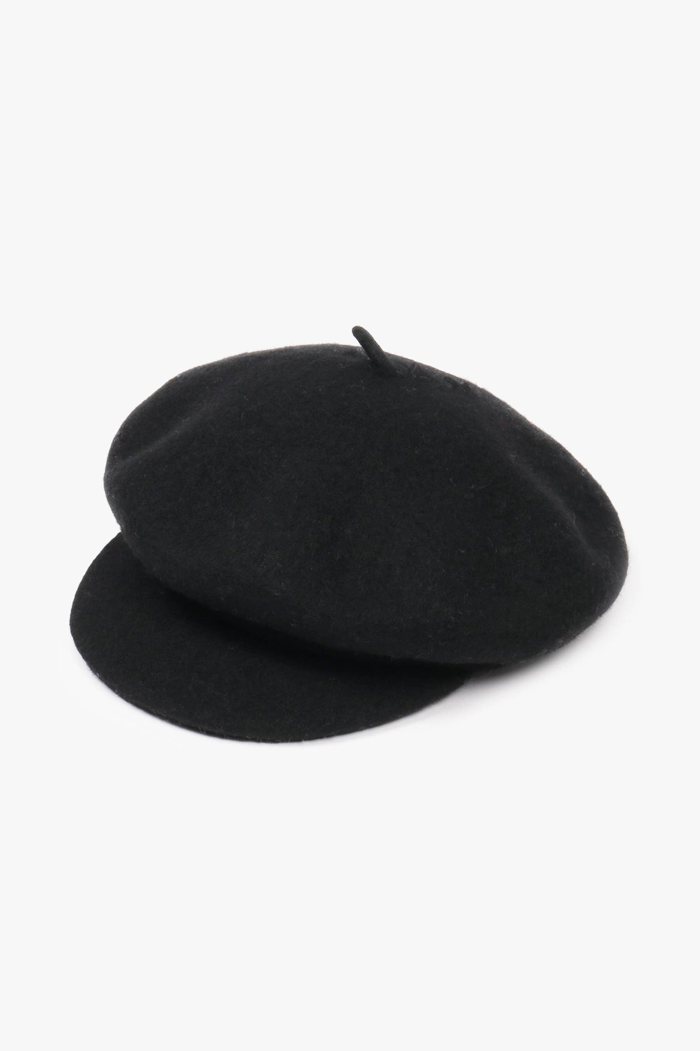 Black beret on a white background