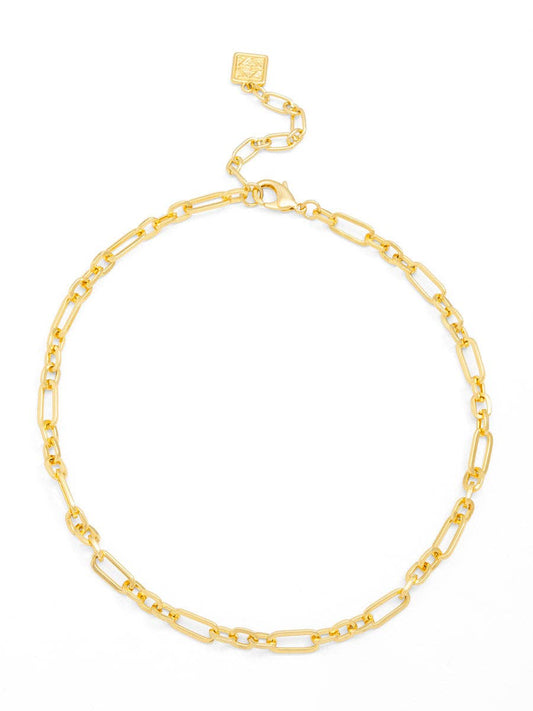 18K Gold-Plated Paperclip Collar Necklace