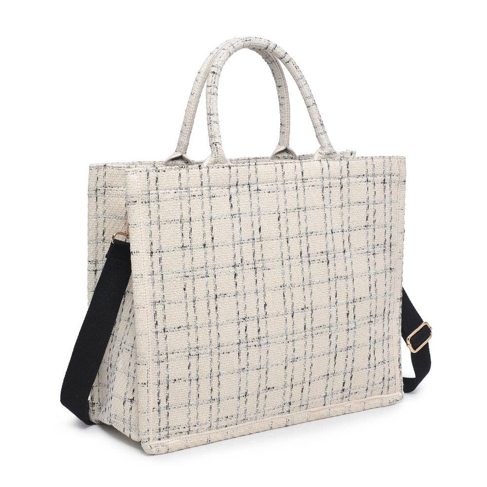 Luxe Tweed Tote Bag | Chic Women's Handbag | B'Jeweled Jewelry & Accessories