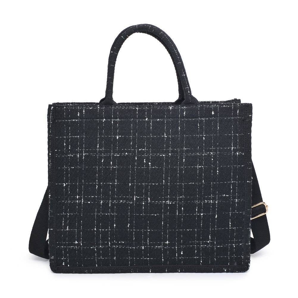 Luxe Tweed Tote Bag | Chic Women's Handbag | B'Jeweled Jewelry & Accessories