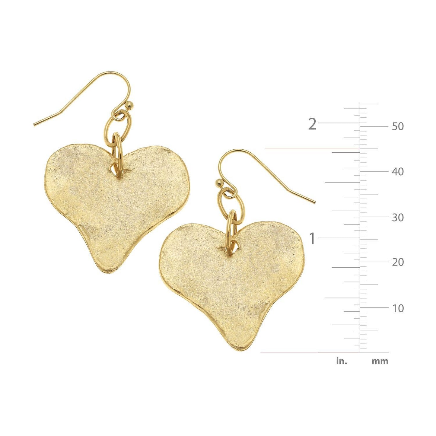 Susan Shaw Gold Heart Earrings | Handmade Gold Jewelry