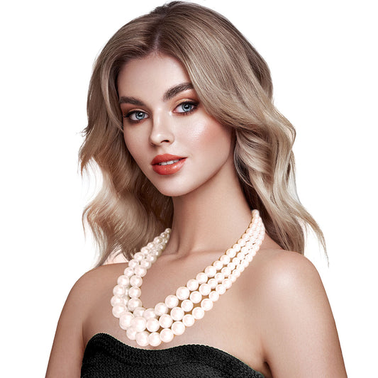Multi-Strand Pearl Necklace Set