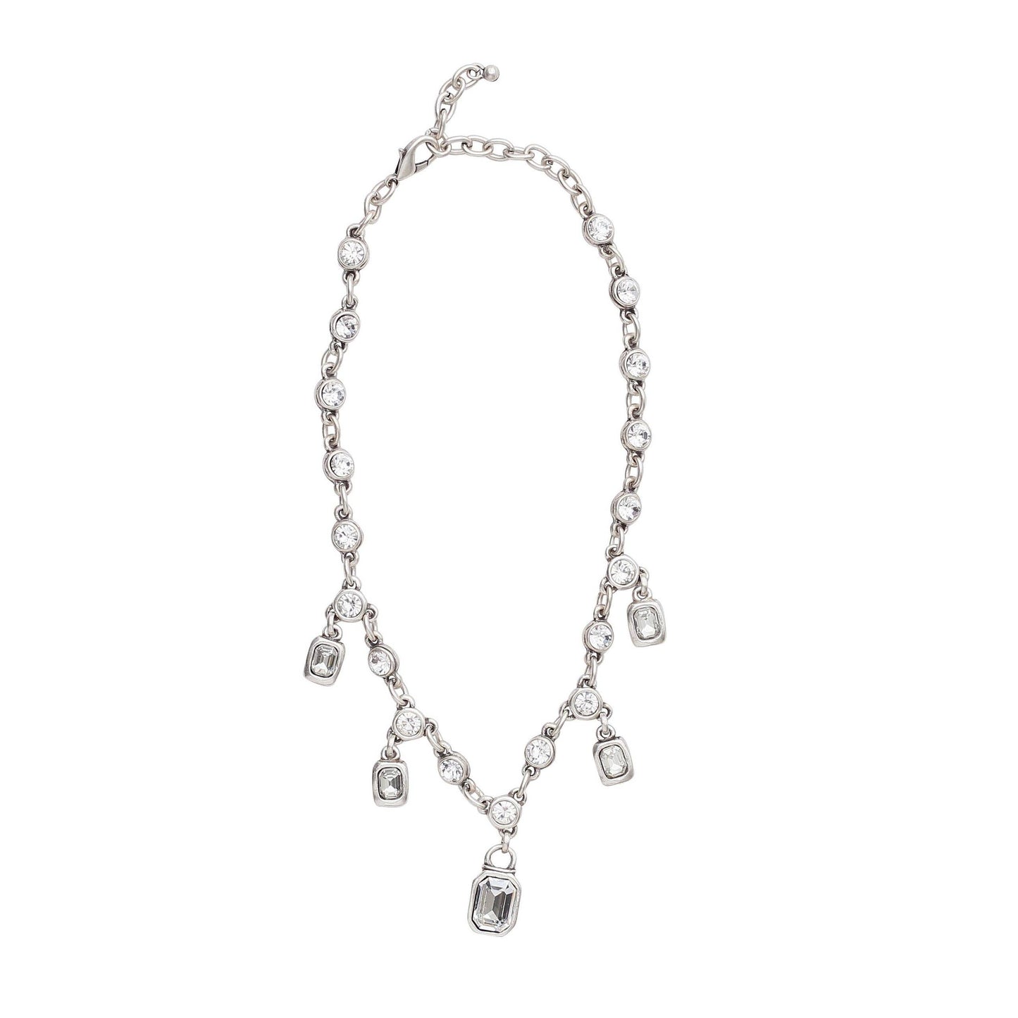 Crystal Cascade Charm Necklace
