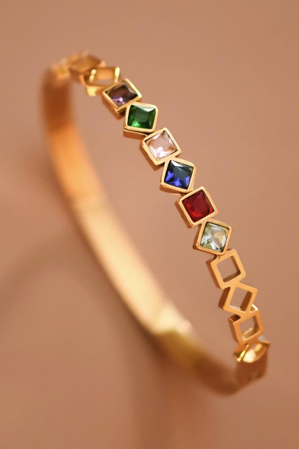 18K Gold Non-Tarnish CZ Glam Bracelet