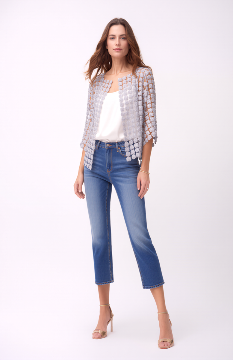 Short Lace jacket  Silver/Grey