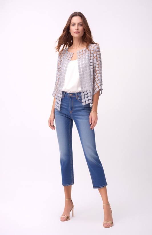 Short Lace jacket  Silver/Grey