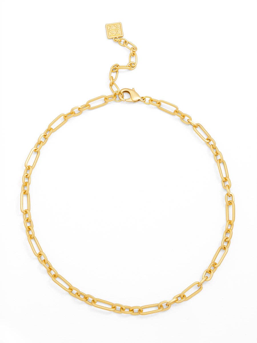 18K Gold-Plated Paperclip Collar Necklace