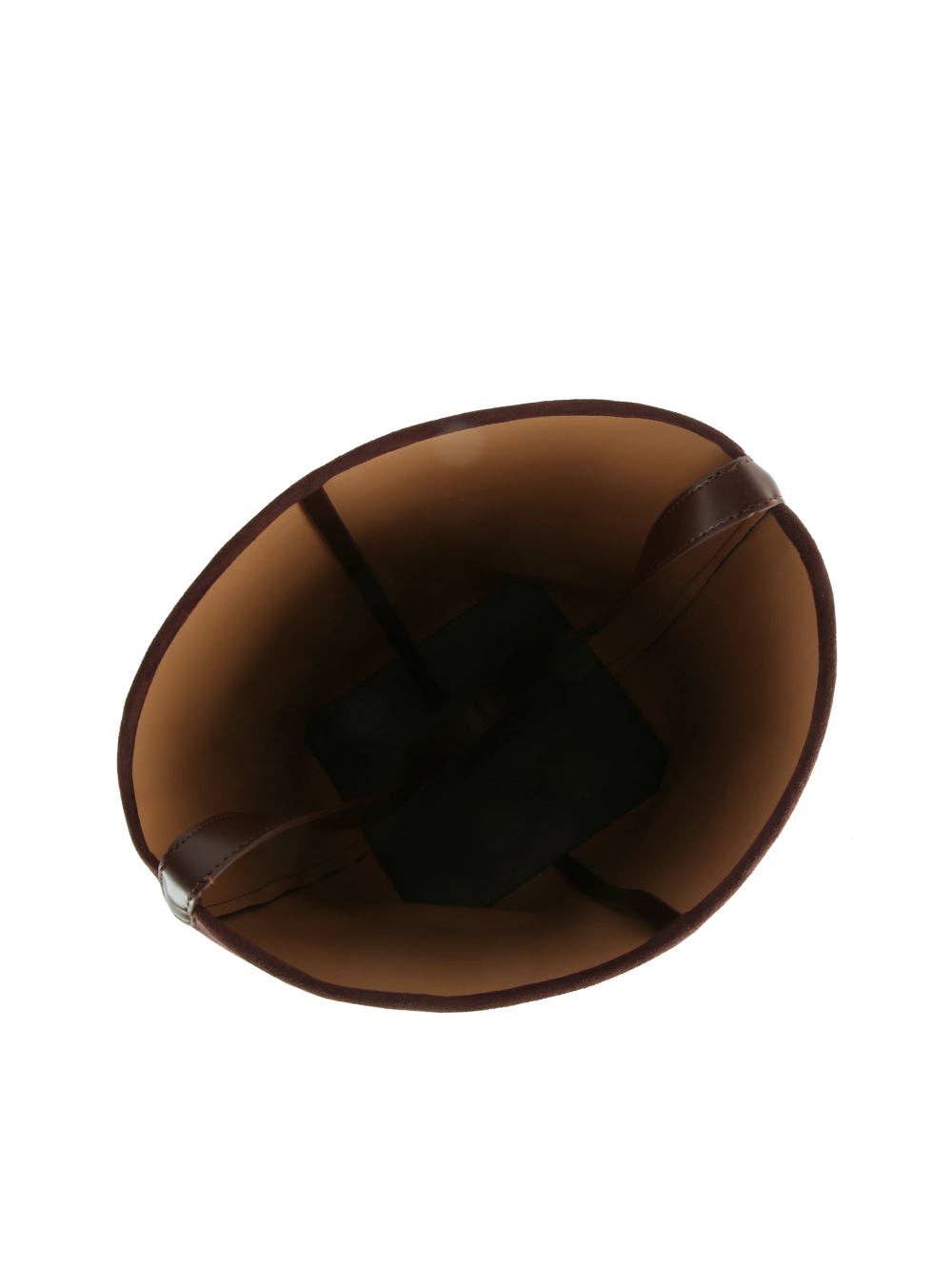 2 in 1 Suede Bucket Bag with Clutch: Black