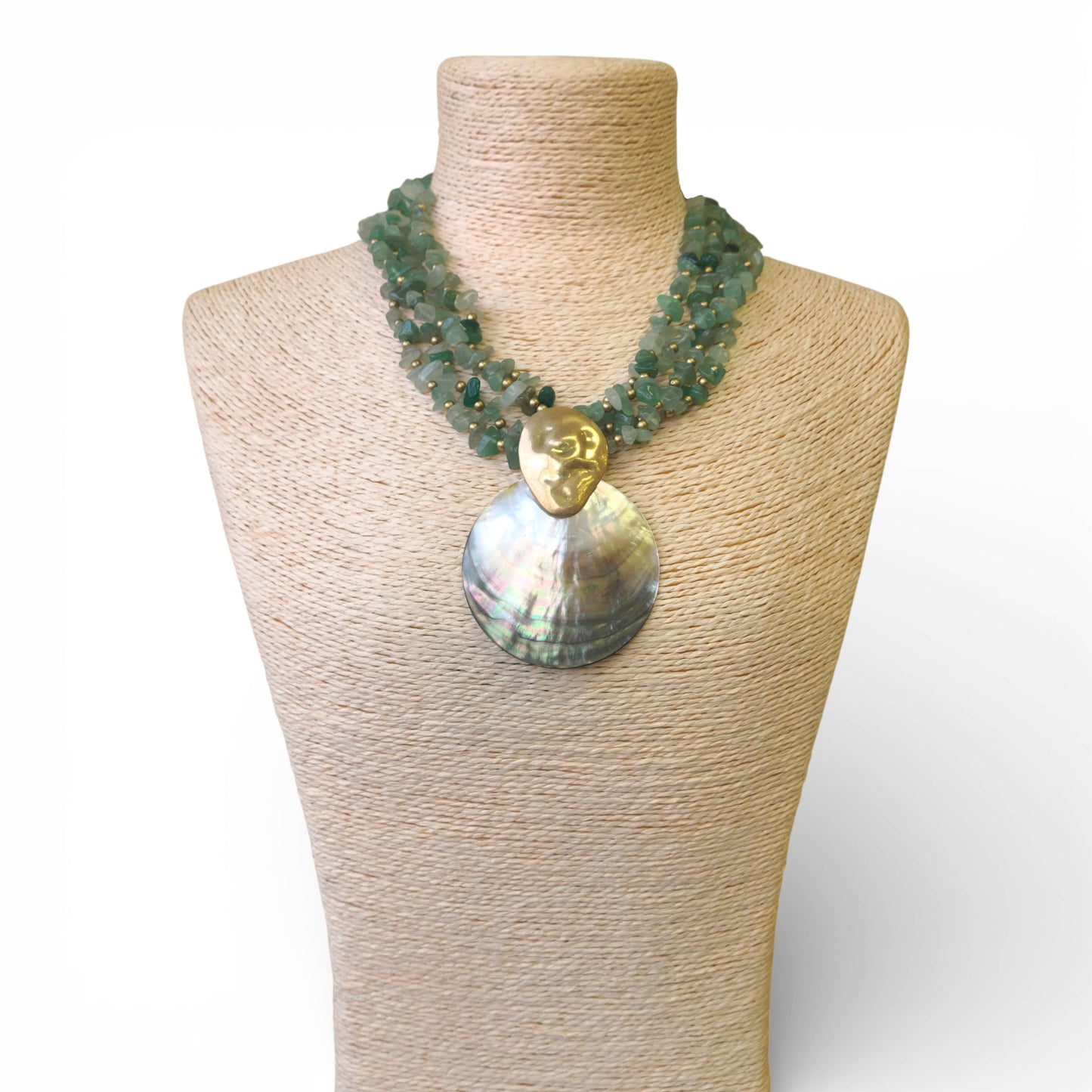 Pacifica Sea Glass Statement Necklace – Green