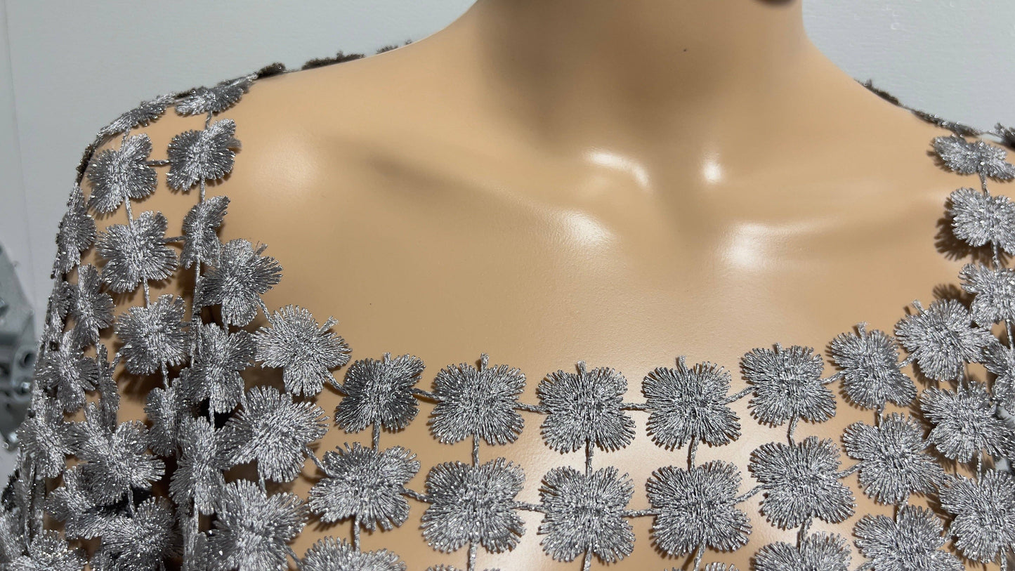 Short Lace jacket  Silver/Grey