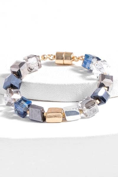 Faceted Bead Stone Bracelet
