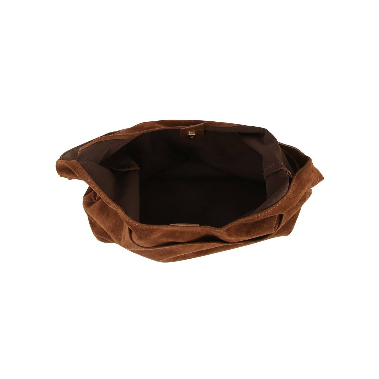 2 in 1 Suede Shoulder Bag: Black