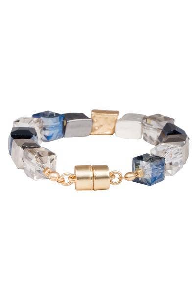 Faceted Bead Stone Bracelet