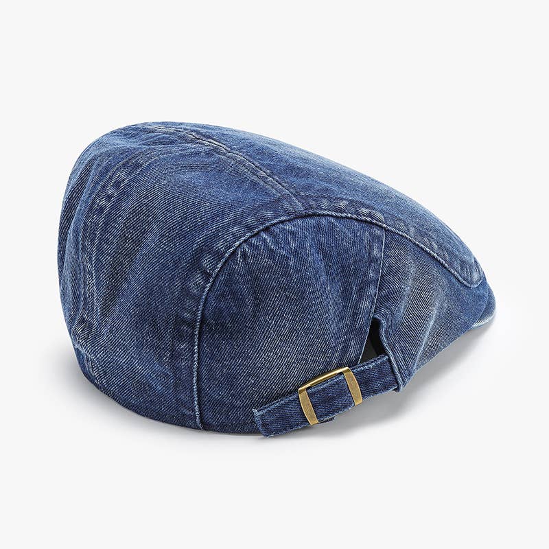 Retro Street Style Denim Beret