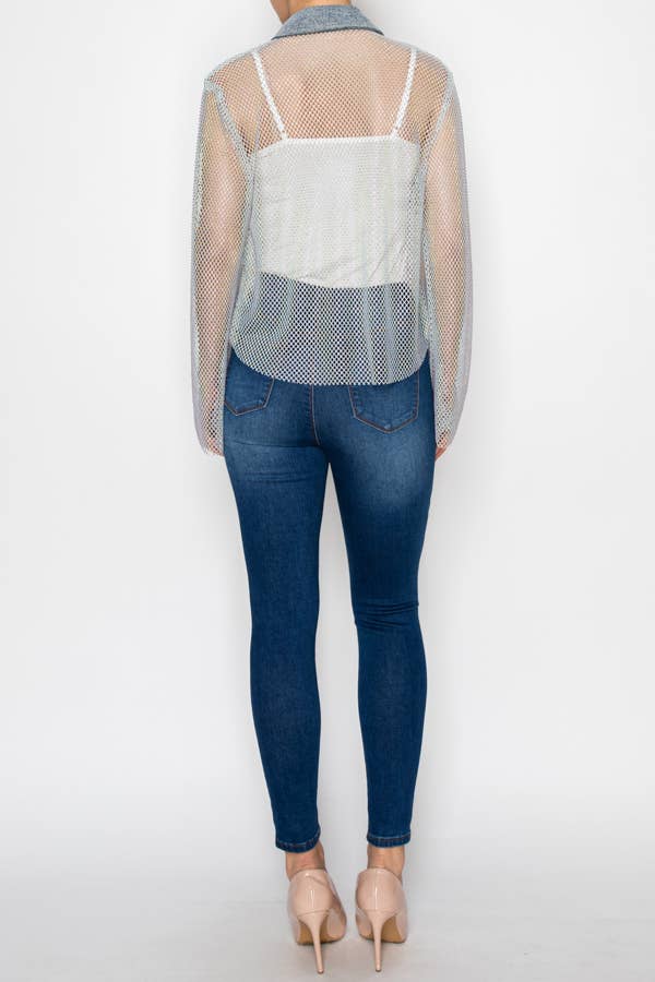 Sparkly Denim Lace Inspired Jacket