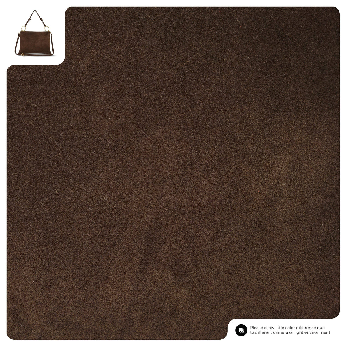 Italian Genuine Suede Shoulder Bag | Modena: Mocha Suede